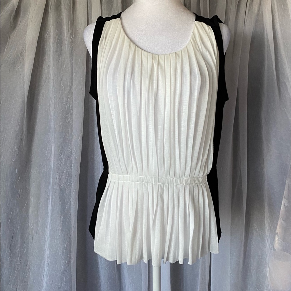 J. Crew Shirt  Womens Black & White Sleeveless Blouse